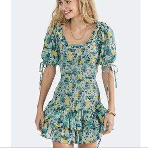 Loveshack Fancy mini violet dress NWT